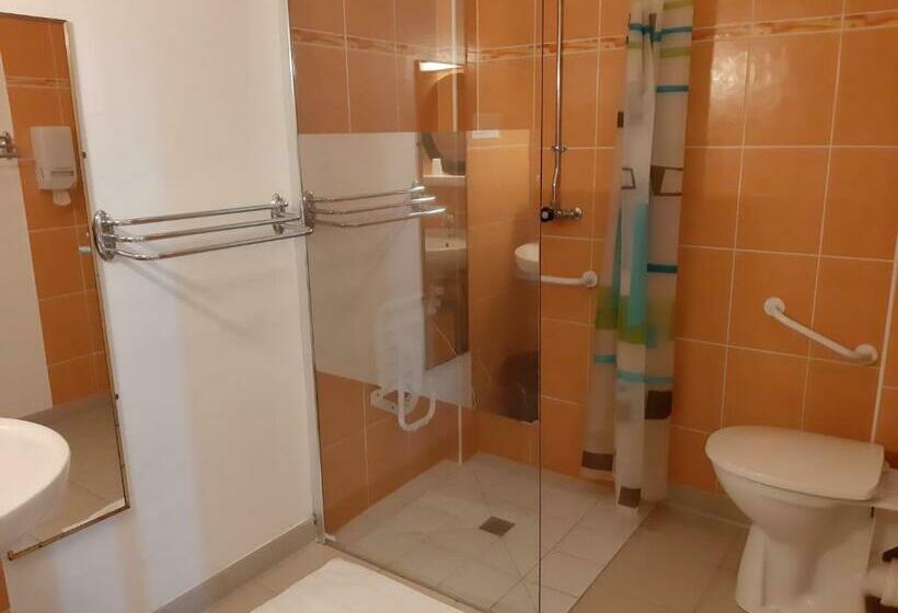 장애인을 위한 킹사이즈 침대 스탠다드 룸, Home Des Pins Sarl