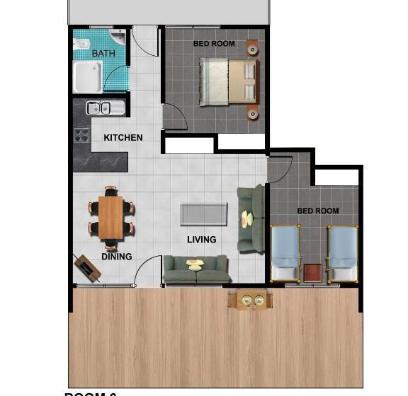 סוויטת 2 חדרי שינה, King Reef Resort