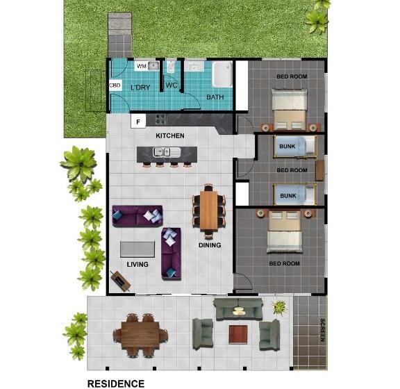 בית, 3 חדרי שינה, King Reef Resort