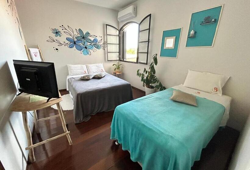 Dreibettzimmer Standard Badezimmer außerhalb des Zimmers, Naturaleza   Pousada & Centro Holístico