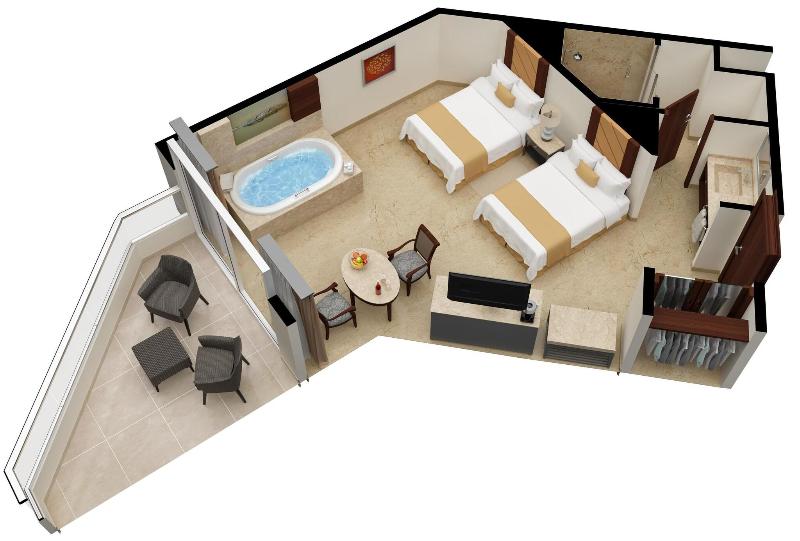 オーシャンビュースーペリアールーム, Moon Palace Nizuc  All Inclusive