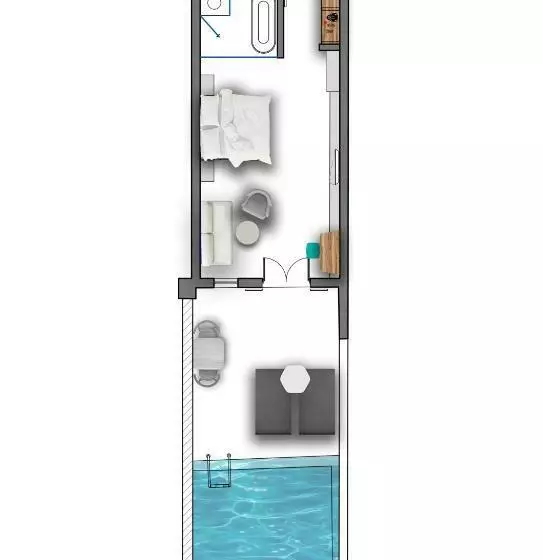 Suite with Pool, Myconian Ambassador Relais & Chateaux