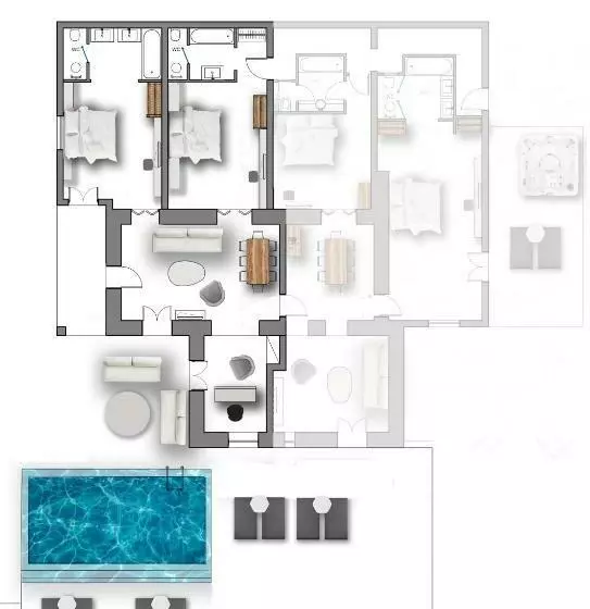 ツーベッドルーム　ヴィラ, Myconian Ambassador Relais & Chateaux