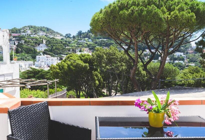 חדר דלוקס עם מרפסת נוף לים, Parco Augusto