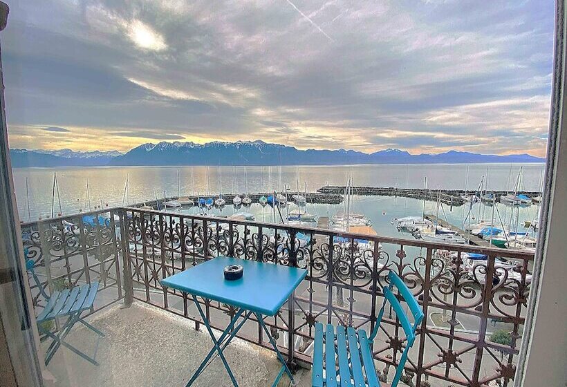 غرفة ديلوكس مطلة على البحيرة, Rivage Hotel Restaurant Lutry