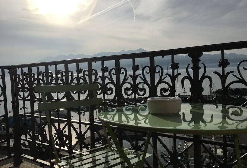 غرفة ديلوكس مطلة على البحيرة, Rivage Hotel Restaurant Lutry