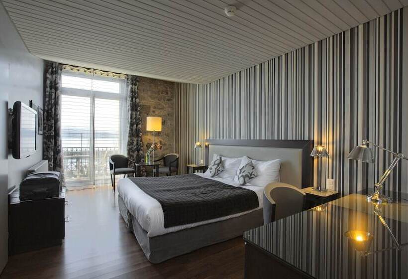 اتاق لوکس با چشم‌انداز دریاچه, Rivage Hotel Restaurant Lutry