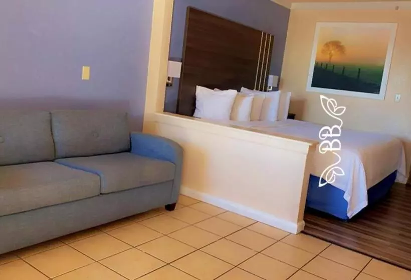 キングサイズベッドのデラックススイート, Days Inn & Suites By Wyndham Braunig Lake