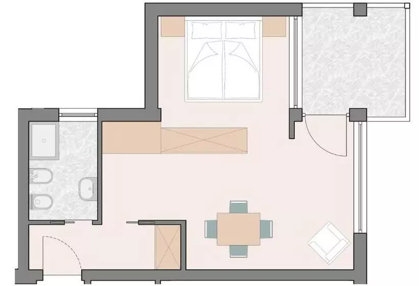 バルコニー付スイート, Flora Hotel & Suites
