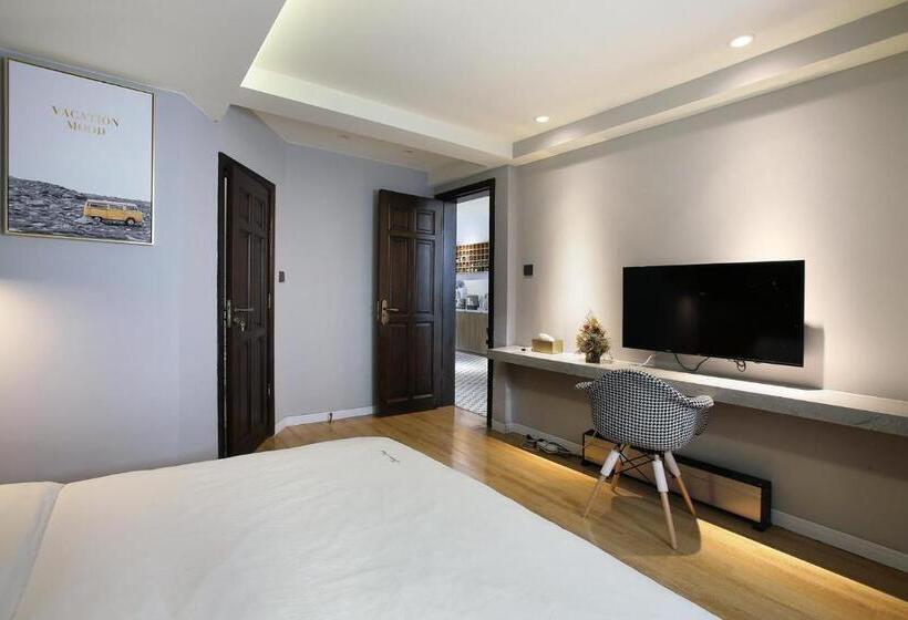스탠다드 내측 룸, Shanghai Downtown Hills Boutique Guesthouse   Near Metro Line 7, Exit 3, Changping Road