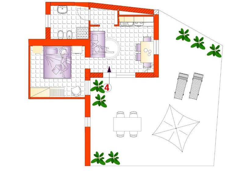 Apartamento 1 Dormitório com Terraço, Residence Villa Al Lido