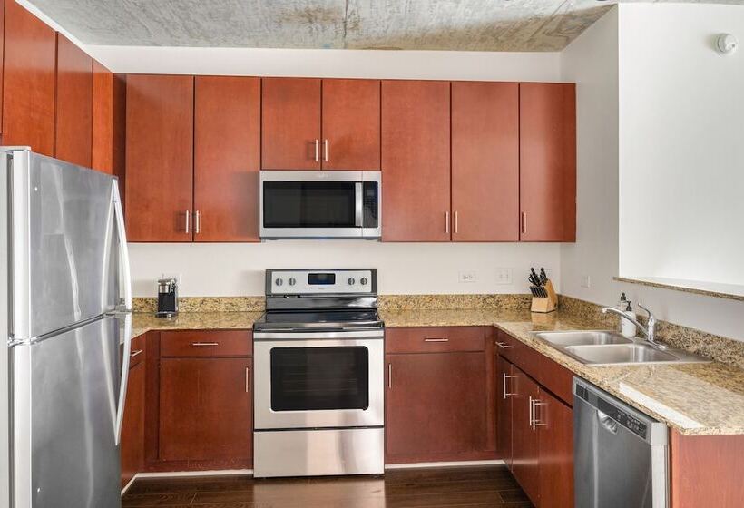 آپارتمان اجرایی 1 خوابه, Kasa South Loop Chicago