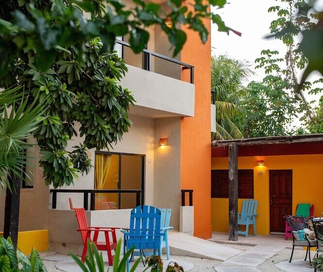 キングサイズベッドのスタンダードルーム, Casa Del Solar Centro Cozumel   Wifi Gratuito Fibra óptica 200 Mbps