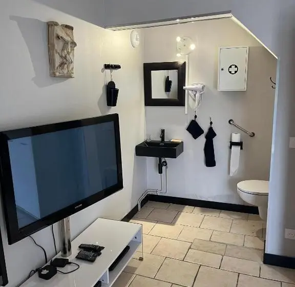 身障者適用キングサイズベッドルーム, Chambres D Hôte Du Domaine De La Reine Blanche