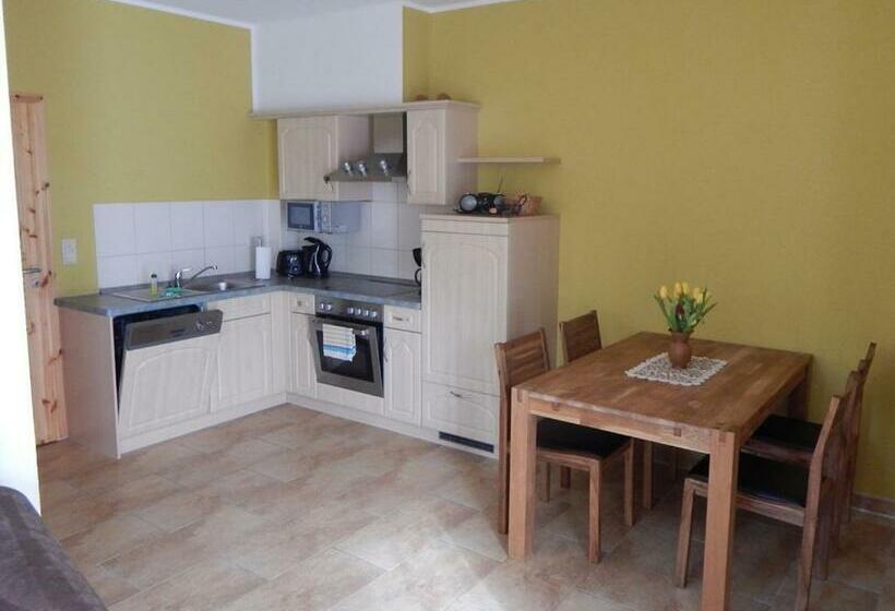 テラス付き1ベッドルームアパートメント, Pension + Apartments Tor Zum Spreewald