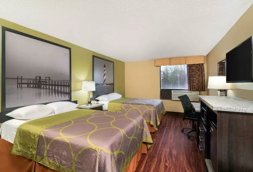 اتاق استاندارد با 2 تخت دوبل, Super 8 By Wyndham Raleigh North East