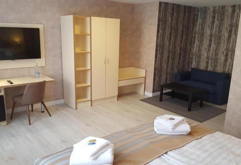 带城市景观的套间, Novel