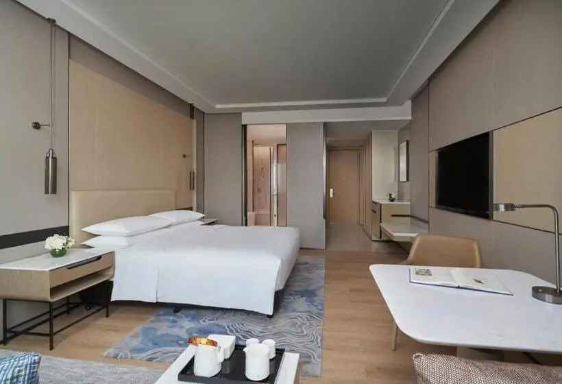 キングサイズベッドのデラックスルーム, Fuzhou Marriott Hotel Riverside