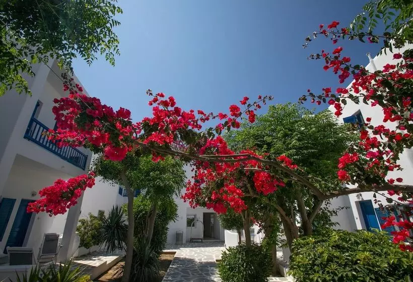 ガーデンビューのデラックストリプルルーム, Acrogiali Beachfront Hotel Mykonos