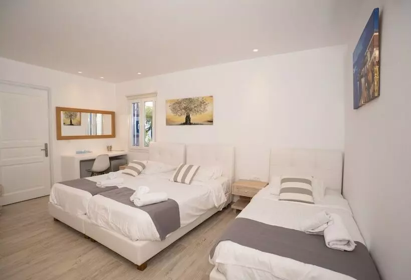 ガーデンビューのデラックストリプルルーム, Acrogiali Beachfront Hotel Mykonos