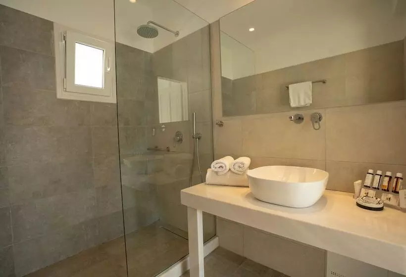 オーシャンビューのデラックストリプルルーム, Acrogiali Beachfront Hotel Mykonos