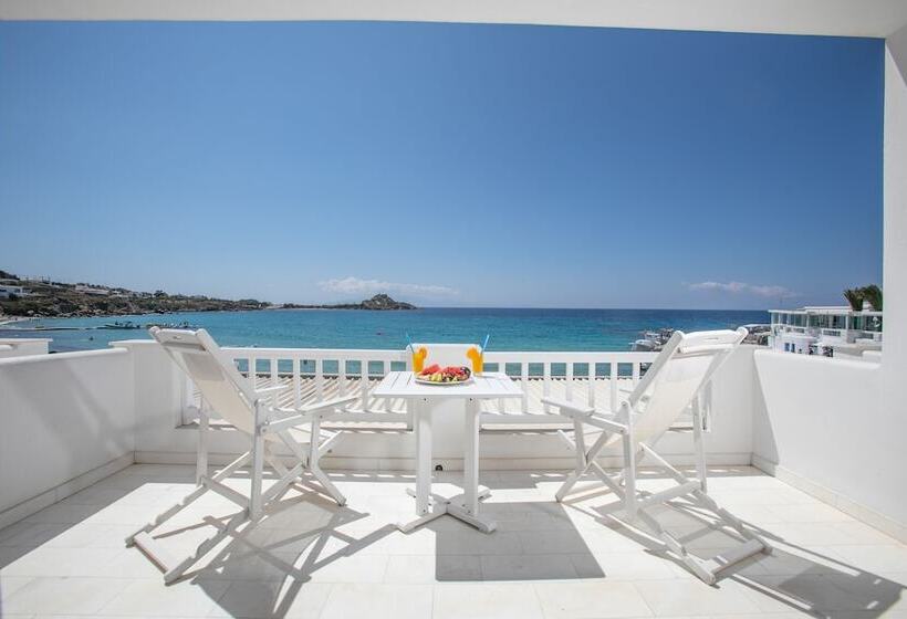 オーシャンビューのデラックストリプルルーム, Acrogiali Beachfront Hotel Mykonos