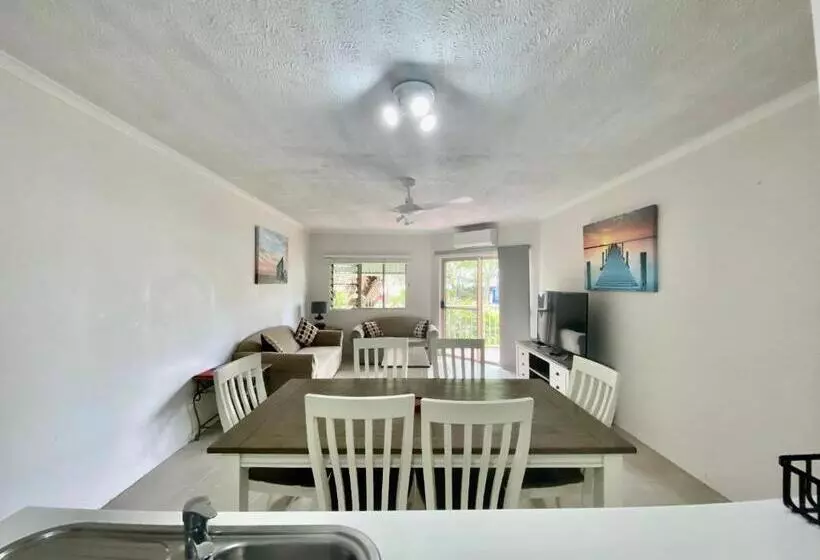 プレミアムアパートメント、1ベッドルーム 、オーシャンビュー, Cairns Beach Resort