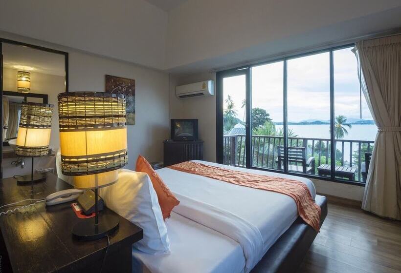 غرفة ديلوكس مطلّة علي البحر, Merit Resort Samui
