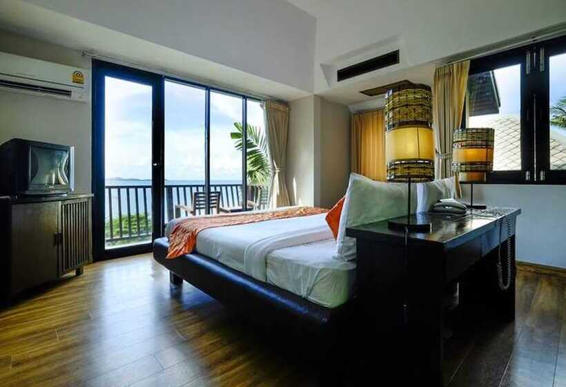 غرفة ديلوكس مطلّة علي البحر, Merit Resort Samui