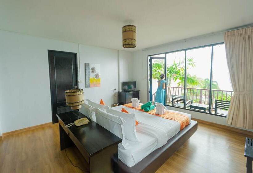 غرفة ديلوكس مطلّة علي البحر, Merit Resort Samui