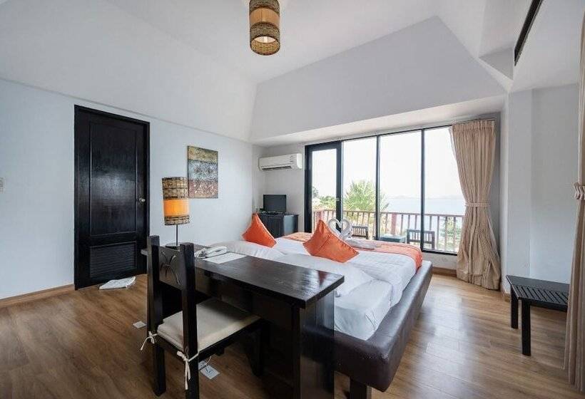 غرفة ديلوكس مطلّة علي البحر, Merit Resort Samui