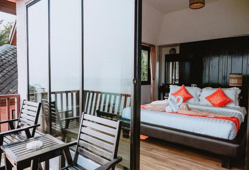 غرفة ديلوكس مطلّة علي البحر, Merit Resort Samui