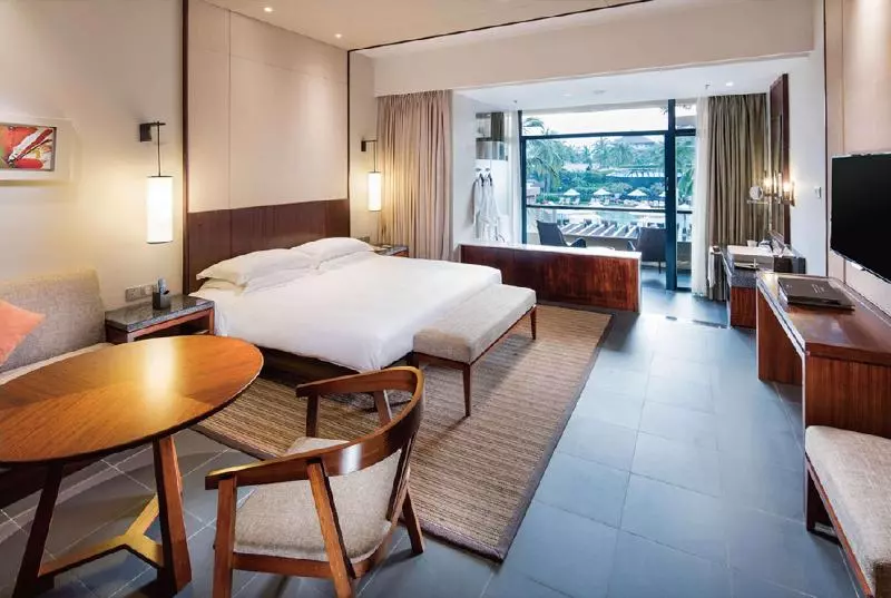 キングサイズベッドのデラックスルーム, Hilton Sanya Yalong Bay Resort & Spa