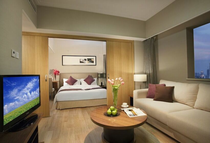Apartament Deluxe 1 Sypialnia, Somerset Olympic Tower Tianjin