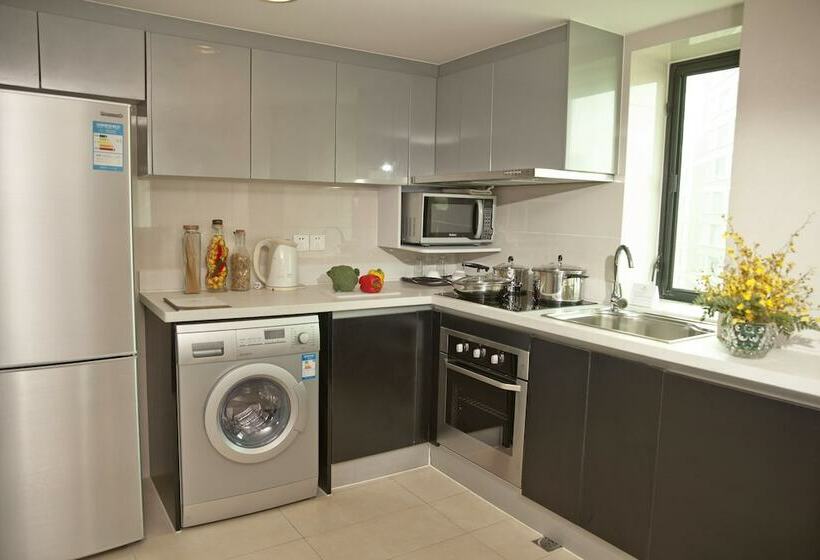 Apartament Deluxe 1 Sypialnia, Somerset Olympic Tower Tianjin