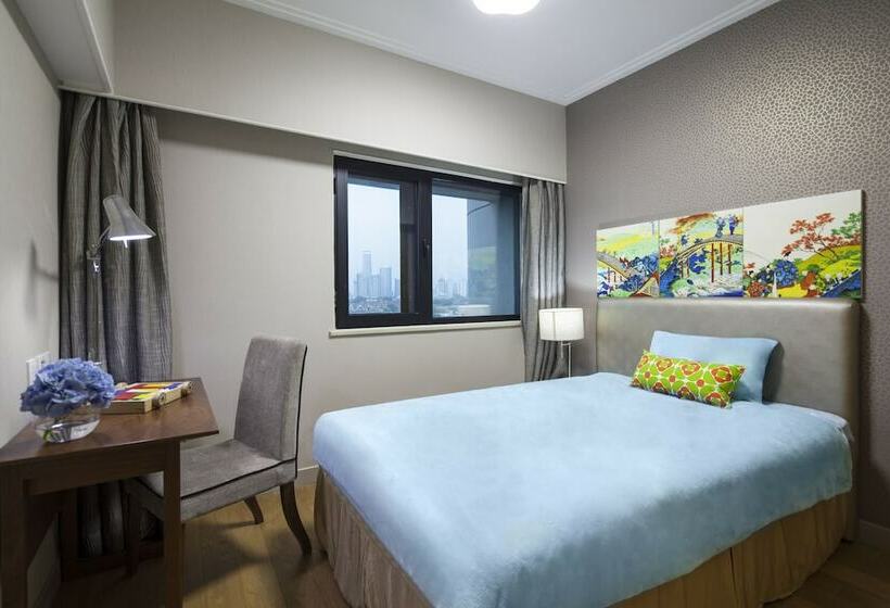 דירת דלוקס 2 חדרי שינה, Somerset Olympic Tower Tianjin