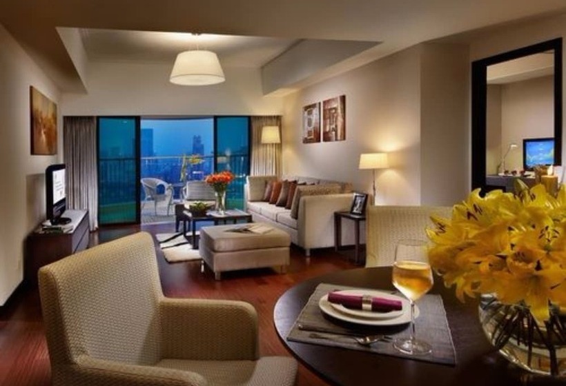 דירת דלוקס 2 חדרי שינה, Somerset Olympic Tower Tianjin