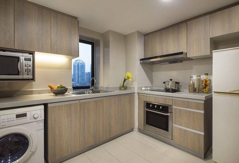 Apartament Deluxe 3 Sypialnie, Somerset Olympic Tower Tianjin