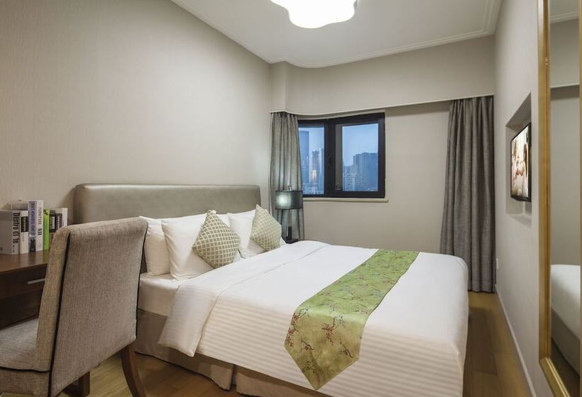 Apartament Deluxe 3 Sypialnie, Somerset Olympic Tower Tianjin