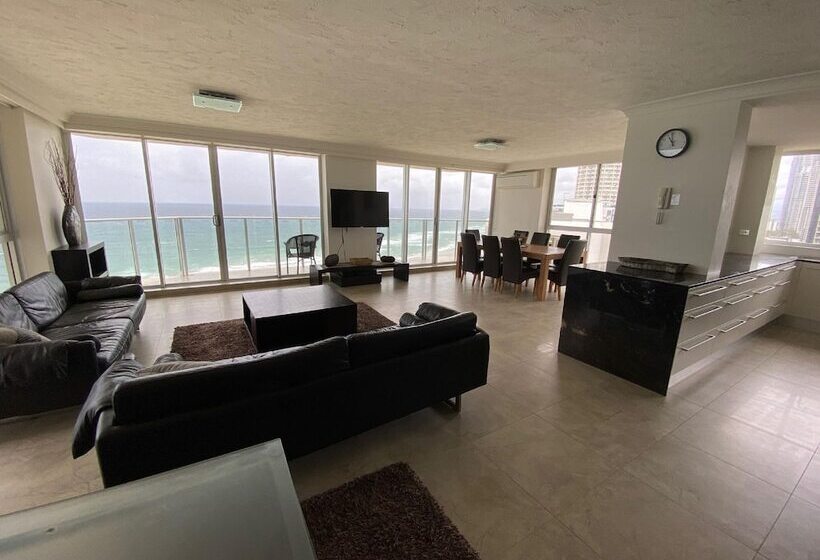 带2个卧室带海景的公寓, Hi Surf Beachfront Resort Apartments