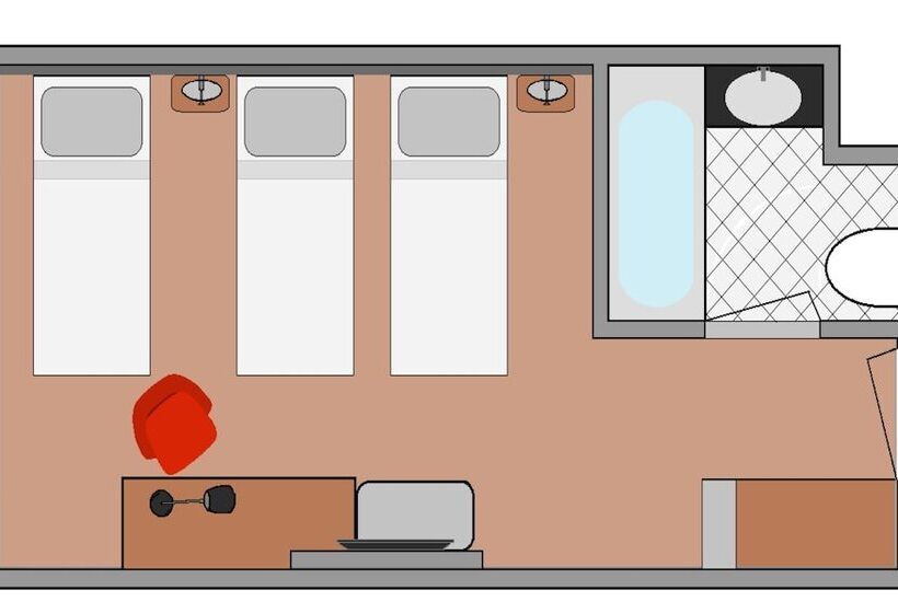高级三人间, Ramada By Wyndham Amsterdam Airport Schiphol