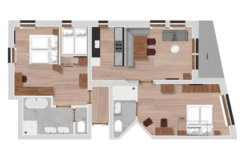 آپارتمان 2 خوابه, Hofgut Apartment & Lifestyle Resort Wagrain