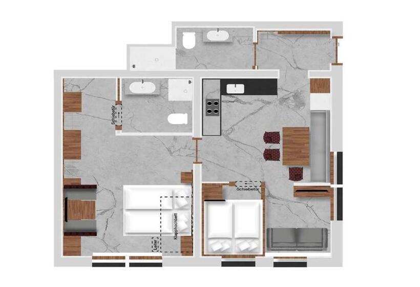 침실 1개 이코노미 아파트, Hofgut Apartment & Lifestyle Resort Wagrain
