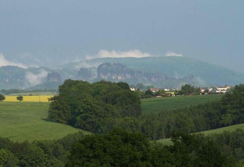 バルコニー付きデラックスルーム, ökopension Villa Weissig