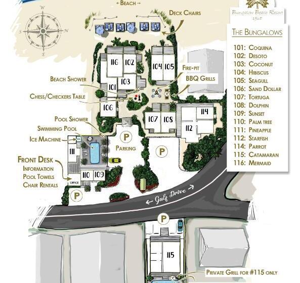 بنجلو قياسى مطل على البحر, Bungalow Beach Resort