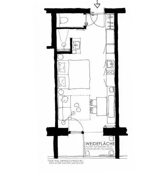 景色の見える一ベッドルームアパートメント, Apart & Suiten Hotel Weiden