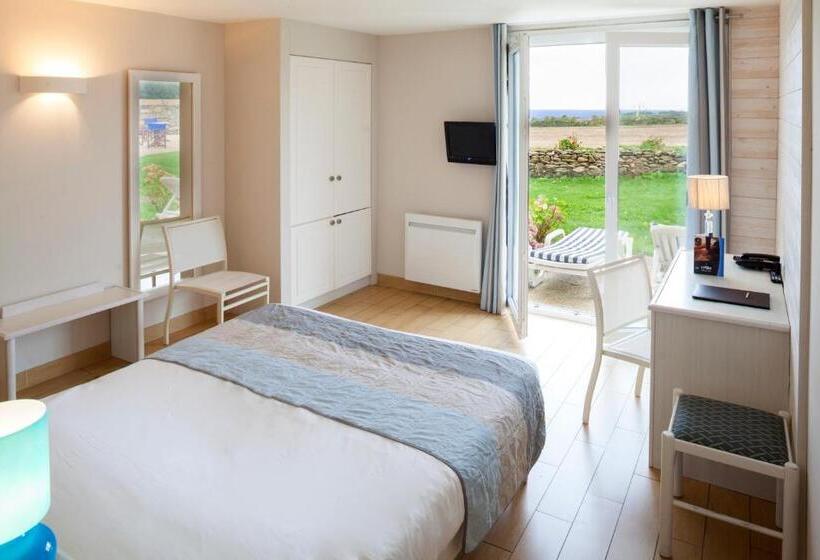 חדר סטנדרט צדדי נוף לים, Logis Hôtel Vent D Iroise