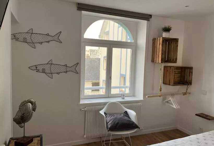 Standard-huone Sisäpuolella, Villa Trémail   La Plage Au Pied De Votre Chambre