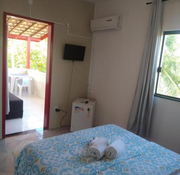 غرفة قياسية مزوَّدة بشُرفة, Pousada Caribe Itacimirim