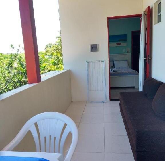 غرفة قياسية مزوَّدة بشُرفة, Pousada Caribe Itacimirim